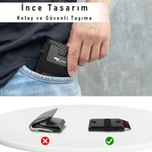 Valkyrie Akıllı Mekanizmalı Karbon Fiber Kasa RFID Korumalı Cüzdan Kredi Kartlık 15 Kart Kapasiteli Kartlık Karbon - 3