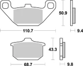 Braking 662Sm1 1987-2003 Kawasaki EL 250 Uyumlu Ön Fren Balatası Yarı Metalik Balata - 2