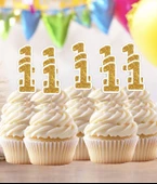 1 Bir Yaş Doğum Günü Süsü Çıkartmaları SİMLİ 15 ADET PARTİ MALZEMELERİ - 7