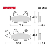 Triumph Bonneville T100 Arka Fren Balatası Braking 696CM56 Sinterli - 2