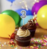 3 Üç Yaş Doğum Günü Süsü Çıkartmaları SİMLİ 15 ADET PARTİ MALZEMELERİ - 6