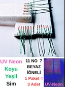 Eagenset Çapari, İstavrit Çaparisi, Ultraviyole Uv Neon Seçenekli 11 No Beyaz 7 İğneli, 3lü Paket thumbnail 7