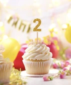 2 İki Yaş Doğum Günü Süsü Çıkartmaları SİMLİ 15 ADET PARTİ MALZEMELERİ - 2