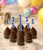 1 Bir Yaş Doğum Günü Süsü Çıkartmaları SİMLİ 15 ADET PARTİ MALZEMELERİ - 5