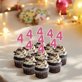 4 Dört Yaş Doğum Günü Süsü Çıkartmaları SİMLİ 15 ADET PARTİ MALZEMELERİ - 3