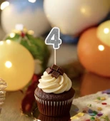 4 Dört Yaş Doğum Günü Süsü Çıkartmaları SİMLİ 15 ADET PARTİ MALZEMELERİ - 6