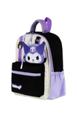 Kız Çocuk Anaokulu Sırt Çantası Kuromi Benzeri Kreş Çantası 33*25 Cm Ortopedik Su İtici Kumaş - 8