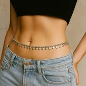 Daire Şekilli El Yapımı Ayarlanabilir Kadın Bel Vücut Zinciri - 2