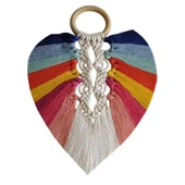 Yedi Çakra Renklerinde Yaprak Makrome Duvar Dekoru - 1