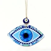 Mavi Göz Modelli Füzyon Cam Duvar Dekorasyonu - 1