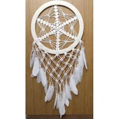 Yıldız Motifli Ekru Renk Büyük Boy Düş Kapanı Duvar Dekoru - 1