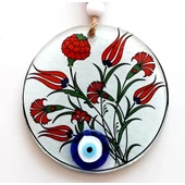 Lale Çiçeği Desenli Füzyon Cam Duvar Dekoru - 2