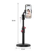 Buffer 360 Derece Döndürülebilir Masaüstü Teleskopik Telefon Standı Çok Fonksiyonlu Telefon Tutucu - 3