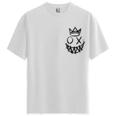 Crowned Madness - %100 Pamuklu Kadın Beyaz Tişört - Premium Quality thumbnail 1