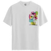 Bloom Sketch - %100 Pamuklu Erkek Beyaz Tişört - Premium Quality - 1
