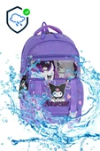 İlkokul Kız Çocuk Çantası 3'lü Set Kuromi Benzeri 42*30 Cm Beslenme Çantası Kalem Kutusu Ortopedik - 10