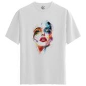 Color Within - %100 Pamuklu Kadın Beyaz Tişört - Premium Quality thumbnail 1