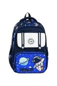 Erkek İlkokul Çantası 3'lü Set 42*30 Cm Beslenme Çantası Kalem Kutusu Ortopedik Uzay Nasa - 5