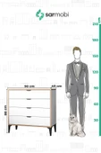 SARMOBİ Arden 4 Çekmeceli Şifonyer - 7