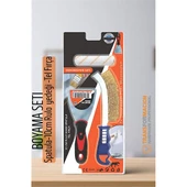 Boyama Seti - Spatula-10 Cm. Rulo  yedeği -Tel Fırça - 1