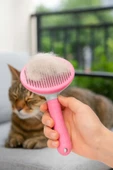 Otomatik Tüy Temizlemeli Kedi Köpek Tarağı – Konforlu Tarama İçin Ergonomik Fırça - 3