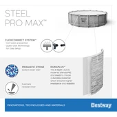 Bestway® 5618Y Steel Pro MAX™ Prefabrik Yer Üstü Çember Havuz Seti 5,49 m x 1,22 m thumbnail 4