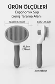 Otomatik Tüy Temizlemeli Kedi Köpek Tarağı – Konforlu Tarama İçin Ergonomik Fırça - 7