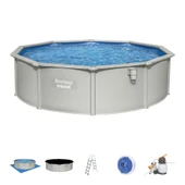 Bestway® 56384 Hydrium™ Çelik Duvarlı Prefabrik Yer Üstü Havuz Seti 4,57 m x 1,22 m - 1