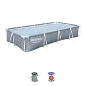 Bestway® Steel Pro® Dikdörtgen Prefabrik Yer Üstü Havuz Seti 3,66 m x 2,01 m x 66 cm - 1