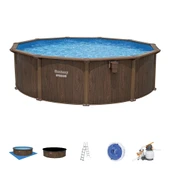 Bestway® Hydrium™ Çelik Duvarlı Prefabrik Yer Üstü Havuz Seti 4,88 m x 1,32 m - 1