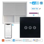 NPO FGTCM009 Dokunmatik Wifi TUYA Destekli Akıllı Elektrik Anahtarı-Siyah - 2