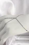 Pirinç Gümüş Renk Pul Detaylı Kadın Şahmeran - 1