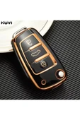 YıldızTuning Audi A3 8P 8L Siyah-Gold Anahtar Kılıfı - 1