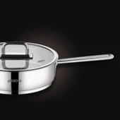 Nova 8 Parça Paslanmaz Çelik Cam Kapaklı Tencere Tava Seti thumbnail 3