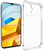 Xiaomi Poco M5 Uyumlu Darbe Önleyici Sararmaya Dayanıklı Airbag Korumalı Ultra Slim TPU Şeffaf Silikon Kılıf - 1