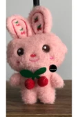 Sevimli Tavşan Peluş Oyuncak Pofidik Anahtarlık Uyku Arkadaşı Hediyelik 12 CM - 1