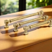 Burma Gold Altın Metal Kulp 128 mm Mobilya Çekmece Mutfak Dolabı Dolap Modern Kapak Kulbu Kulpları thumbnail 4