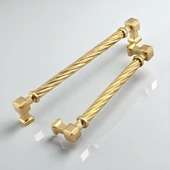 Burma Gold Altın Metal Kulp 128 mm Mobilya Çekmece Mutfak Dolabı Dolap Modern Kapak Kulbu Kulpları thumbnail 2