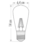 10 Adet 4 Watt Amber Işık Kaliteli Rustik Ampul, 300 Lümen 4 Watt 25000K Amber Işık Led Rustik Ampul - 4