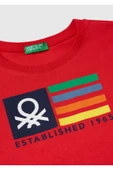 Erkek Çocuk Sarı Benetton Logo Baskılı T-Shirt - 9