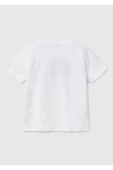 Erkek Çocuk Sarı Benetton Logo Baskılı T-Shirt - 5