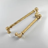 Burma Gold Altın Metal Kulp 160 mm Mobilya Çekmece Mutfak Dolabı Dolap Modern Kapak Kulbu Kulpları - 9