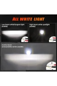 ASTRALED 2 Adet Motosiklet LED Sis Farı Metal Kasa Yüksek Güçlü Delici Spot Beyaz Sarı Çift Renk - 4