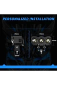 ASTRALED 1 ADET Metal Motosiklet 3 Led Lazer Sis Farı Kasa Baykuş Model Delici Beyaz Sarı Çift Renk - 3
