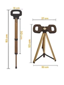 Katlanabilir Baston Tabure, Walking stick and portable stoo - 2