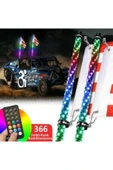 ASTRALED 1 Adet UTV ATV LED Kırbaç Spiral Anten APP KONTROL ve UZAKTAN KUMANDALI 90 cm - 1