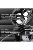 ASTRALED 2 Adet Motosiklet LED Sis Farı Metal Kasa Yüksek Güçlü Delici Spot Beyaz Sarı Çift Renk - 3