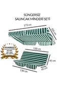 Vip Home Concept Market Ürünleri Salıncak Minder Takımı (süngersiz)2 Kişilik Salıncak Minder Tente-yeşil Beyaz - 1
