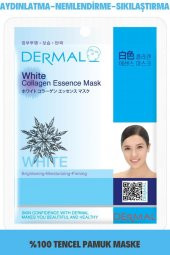 DERMAL Aydınlatıcı, Nemlendirici, Sıkılaştırıcı  Beyaz Kolajen Maske 23gr - 1