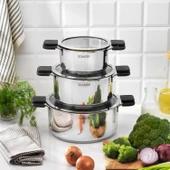 Schafer Iconic Çelik Tencere Seti 6 Parça-Inox - 3